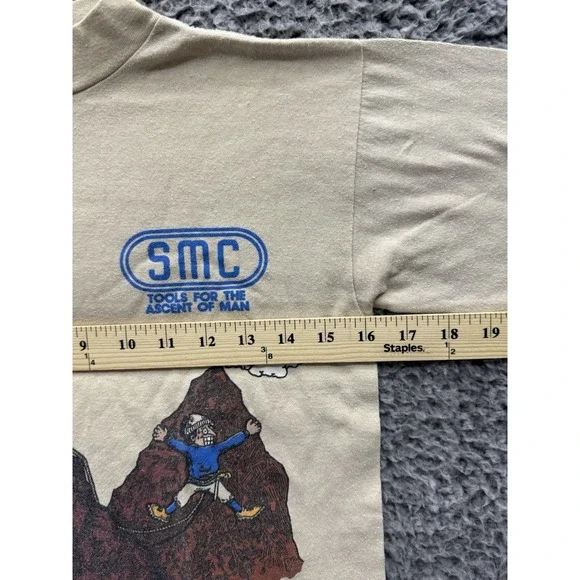 Vintage 1970's 1980's Mountaineering SMC Tools For The Ascent‎ of Man Tshirt S